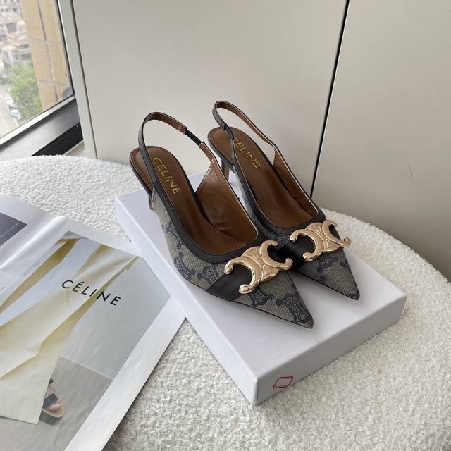 Orange Factory Price P Celine Spring/Summer New Arrival Arc De Triomphe Pointed-