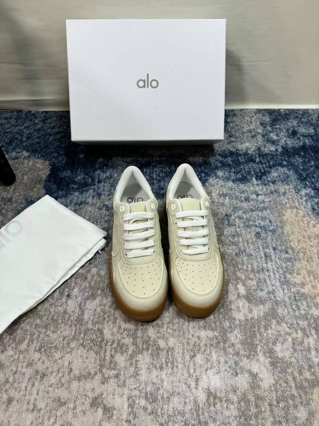 Orange Factory Price P Alo Color-Block White Sneakers, Thick-Soled Sneakers, Cas