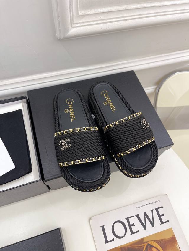Orange Factory Price P Chanel Spring/Summer New Arrival Chain-Woven Thick-Soled