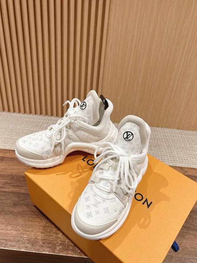 Orange Factory Price P Louis Vuitton Lv New Colorway Casual Dad Shoes Bow-Shaped