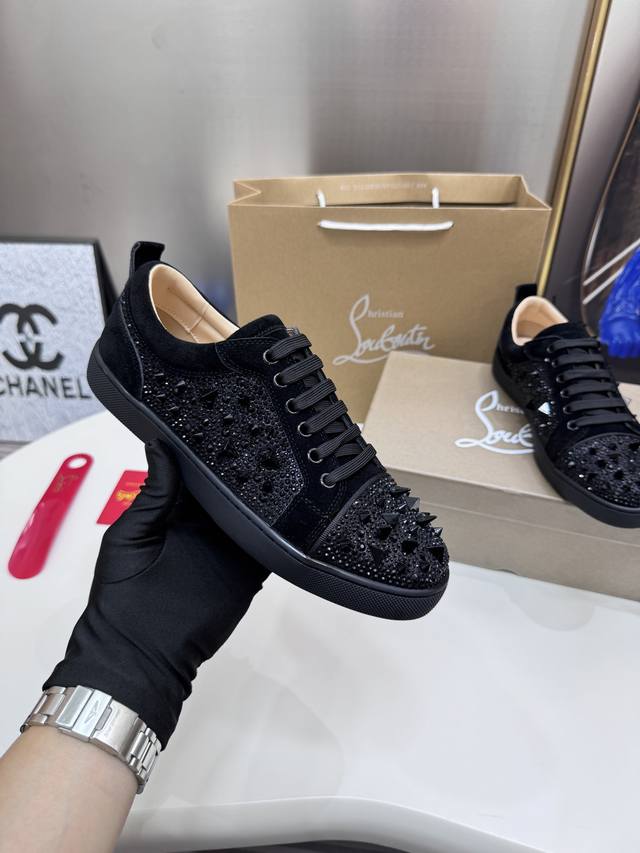 Orange Factory Price P, Men's Size 10 Custom Edition Christian Louboutin Cl Low-