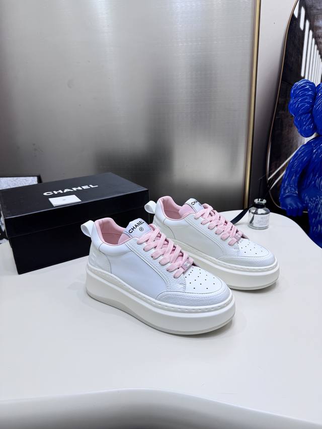 Orange Factory Price P Chanel New Arrival Panda Casual Sneakers Thick-Soled Whit