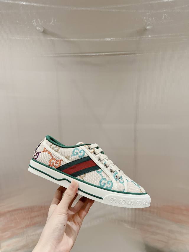Orange Factory Price P Gucci 1977 Series Classic Low-Top Canvas Shoes Casual Sne