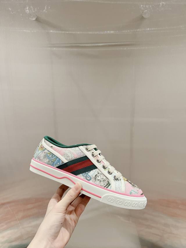 Orange Factory Price P Gucci 1977 Series Classic Low-Top Canvas Shoes Casual Sho