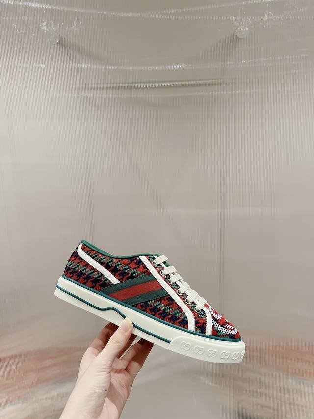 Orange Factory Price P Gucci 1977 Series Classic Low-Top Canvas Shoes Casual Sho