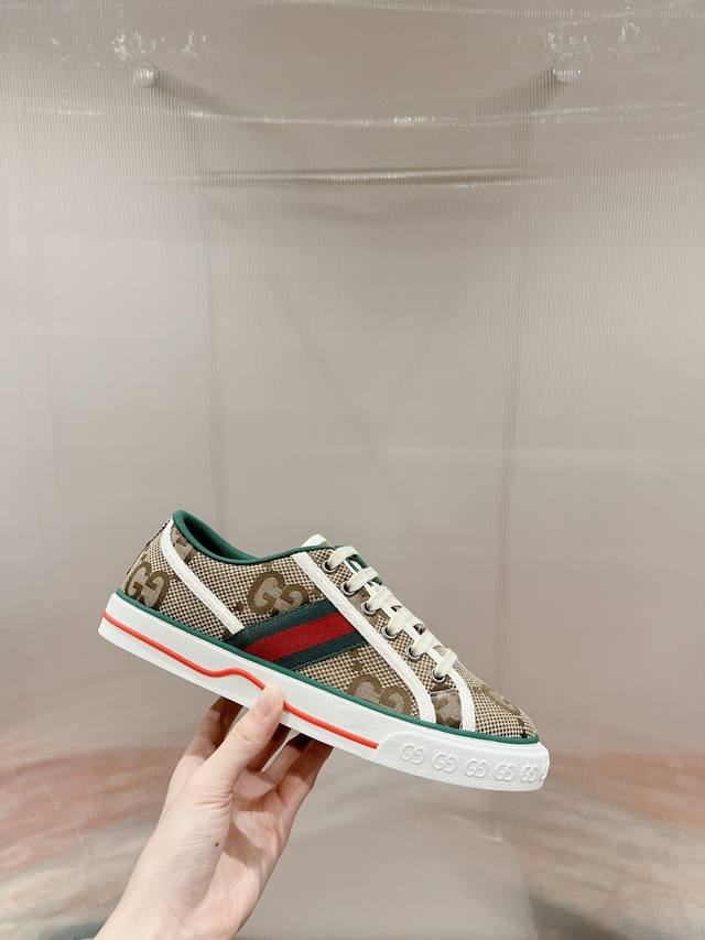 Orange Factory Price P Gucci 1977 Series Classic Low-Top Canvas Shoes Casual Sho