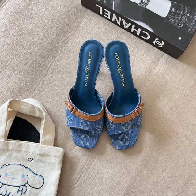 Orange Factory Price P Louis Vuitton Spring/Summer New Arrival Lv Denim High-Hee