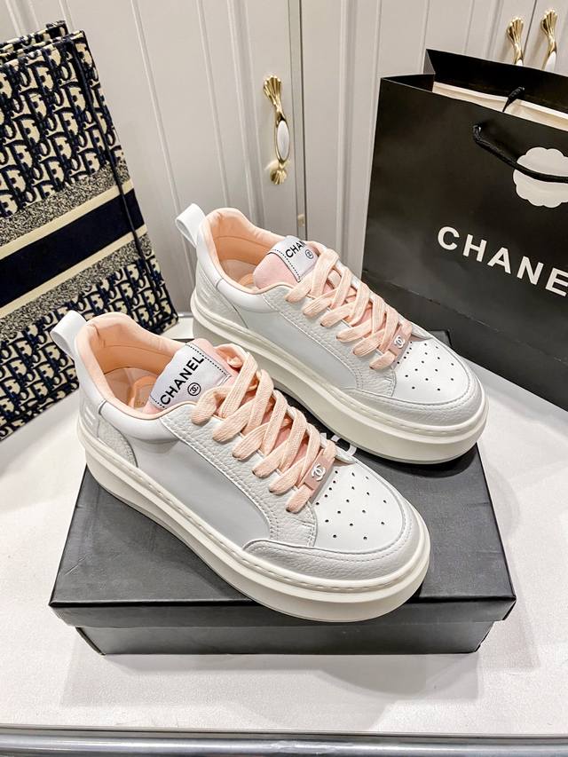 Orange Factory Price P Chanel New Arrival Panda Casual Sneakers Thick-Soled Whit