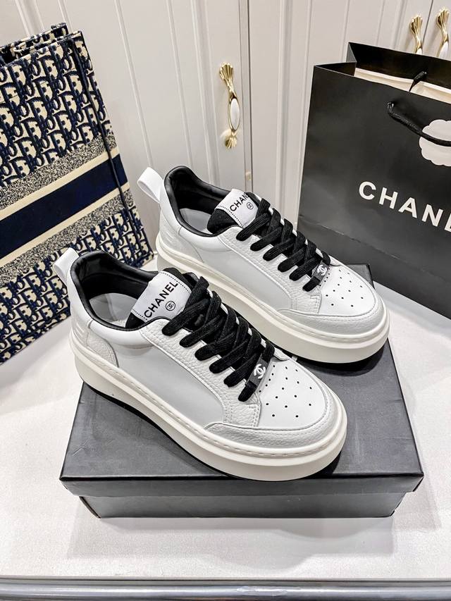 Orange Factory Price P Chanel New Arrival Panda Casual Sneakers Thick-Soled Whit