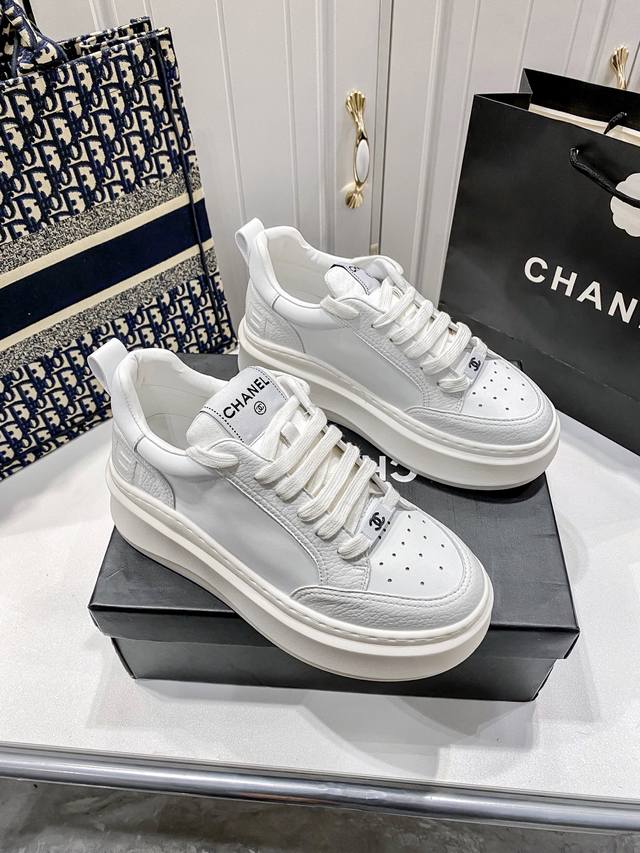 Orange Factory Price P Chanel New Arrival Panda Casual Sneakers Thick-Soled Whit