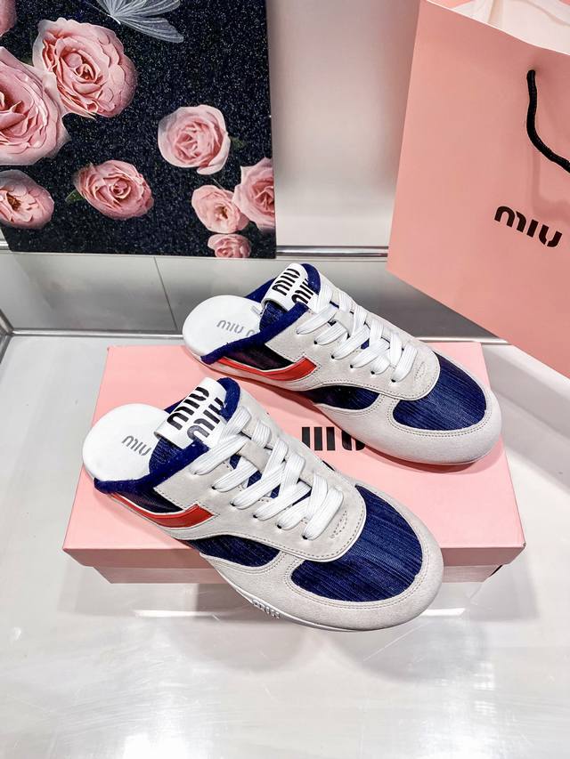 Orange Factory Price P Miu Miu Spring/Summer New Arrival Color-Block Casual Snea