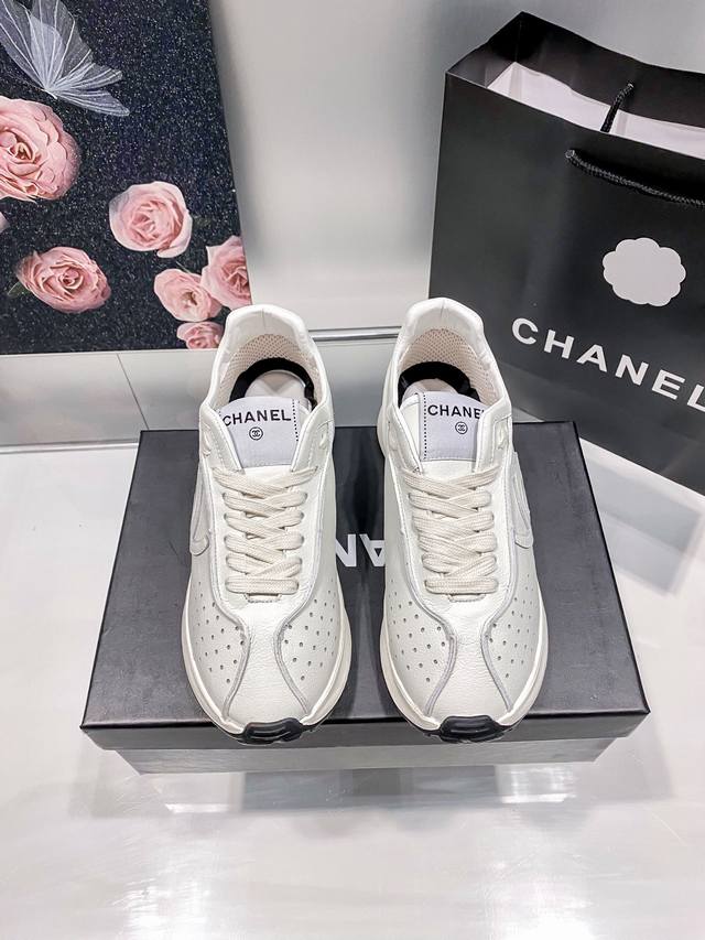 Orange Factory Price P Chanel Spring New Arrival Training Shoes White Sneakers C