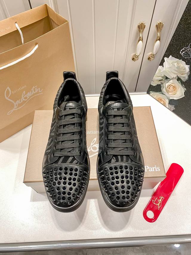 Orange Factory Price P, Men's Size 10 Custom Edition Christian Louboutin Cl Low-