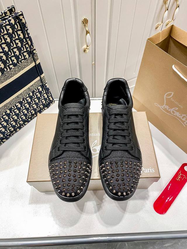 Orange Factory Price P, Men's Size 10 Custom Edition Christian Louboutin Cl Low-