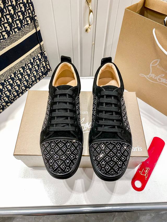 Orange Factory Price P, Men's Size 10 Custom Made Christian Louboutin Cl Low-Top