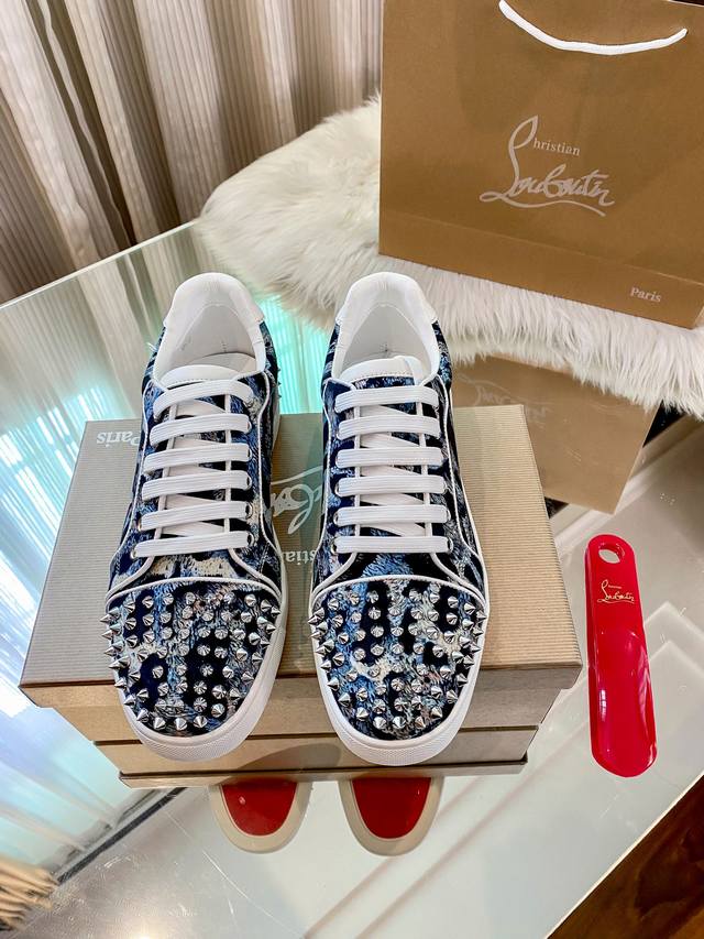 Orange Factory Price P, Men's Size 10 Custom-Made Christian Louboutin Cl Low-Top