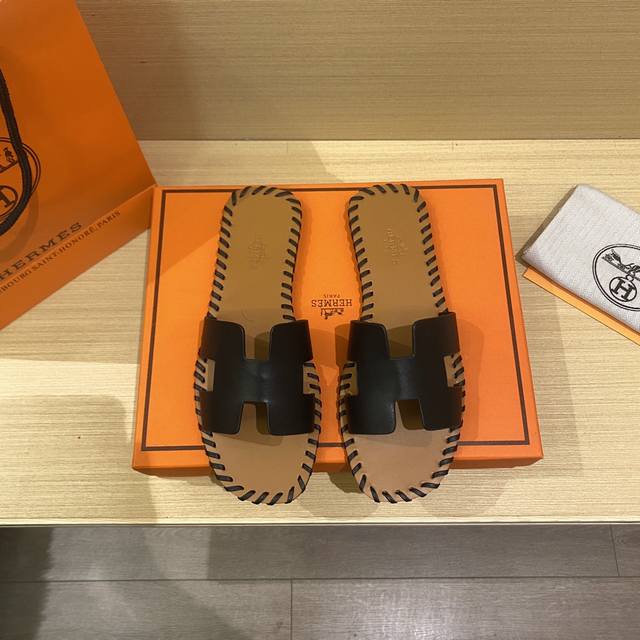 Factory: Hermes Summer Classic H-Strap Flat Sandals For Travel And Vacation Mate
