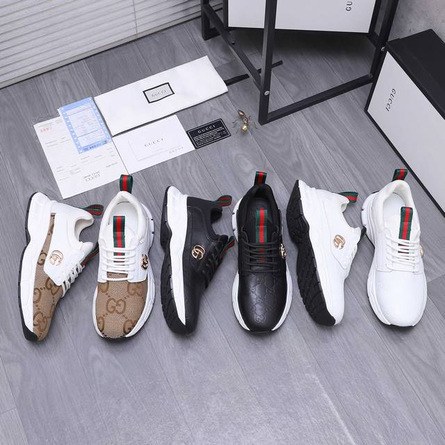 Product Brand: Gucci Casual Men's Shoes Standard Sizes: 38-44 Product Materials: