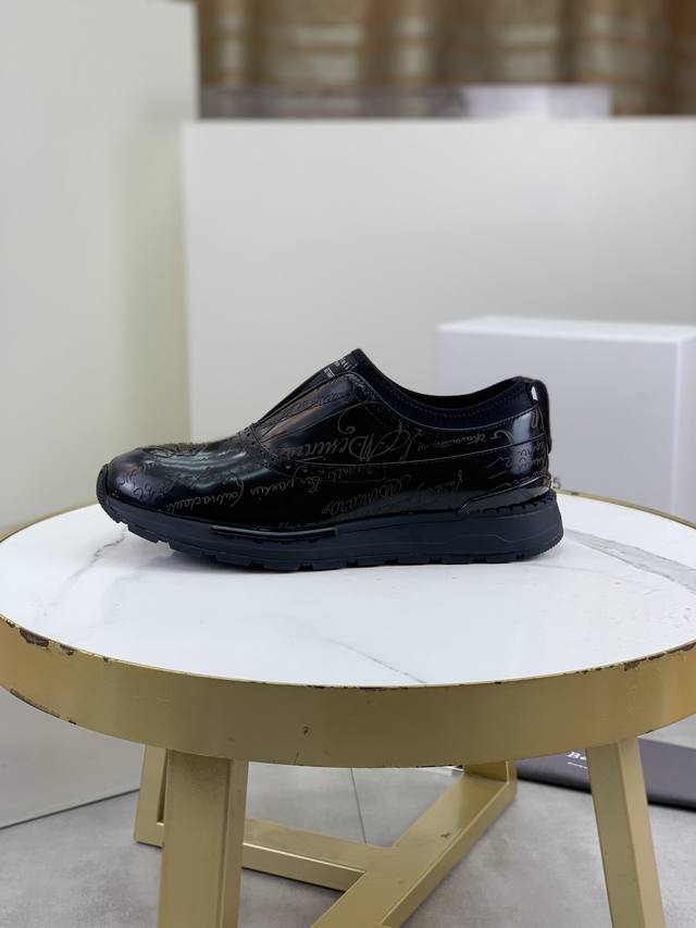 Factory Price Top-Tier Version Berluti Men's Casual Sneakers. Made From Genuine