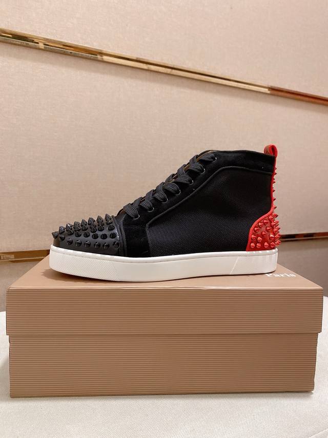 Factory Price High-Top Men's Shoes Cl Red Sole Series Top-Tier Reseller Italian