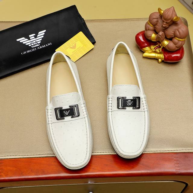 Factory Price Armani New Casual Bean Shoes, Made To Match The Store Version, Hig