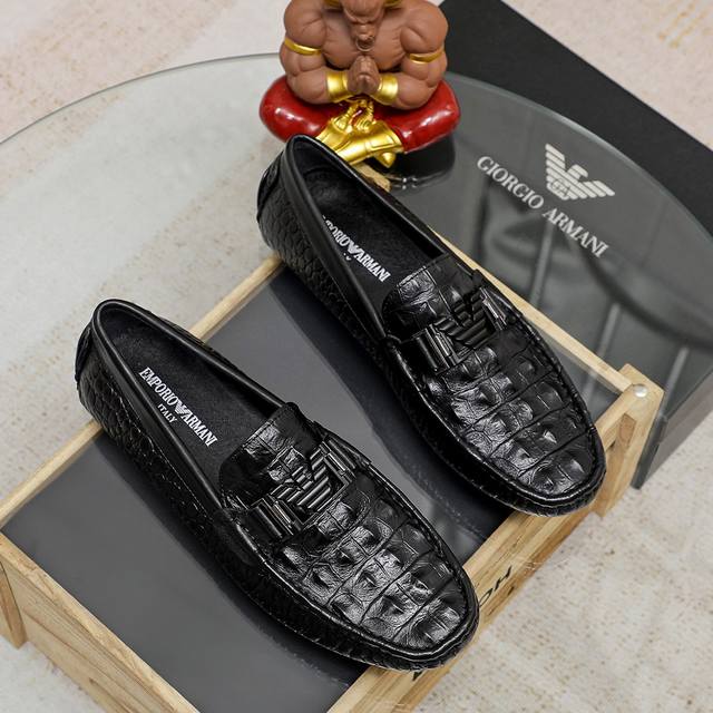 Factory Price Armani New Casual Bean-Shaped Shoes, Made To Match Store Models, P