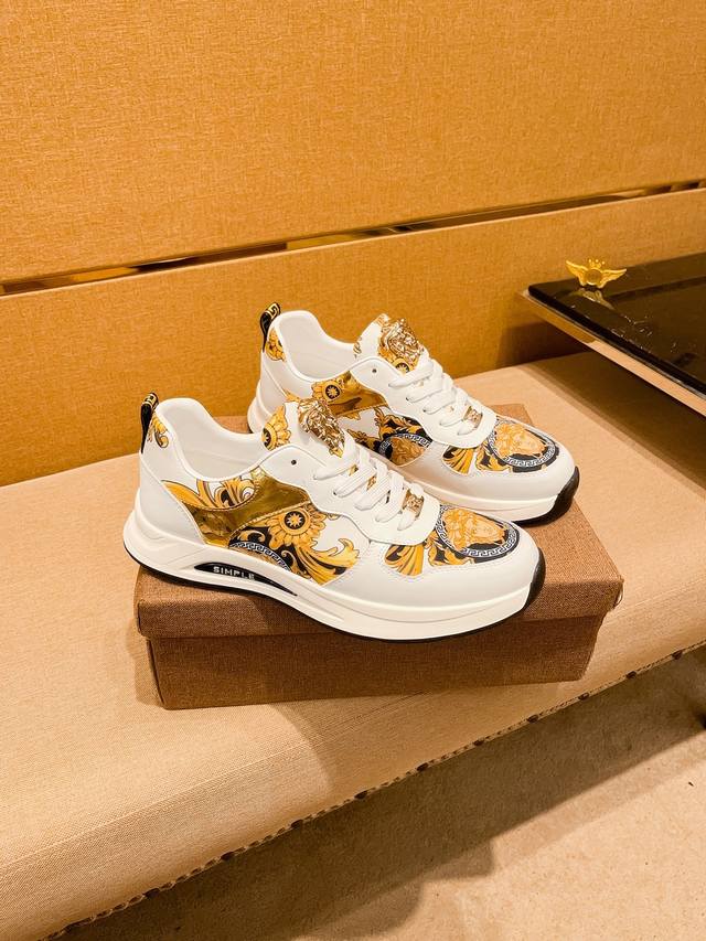 Factory Price Versace Men's Shoes High-End Brand Official Website 1:1 Latest Mas