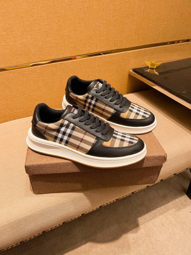Factory Batch Burberry Men's Shoes High-End Brand Official Website 1:1 Latest Ma