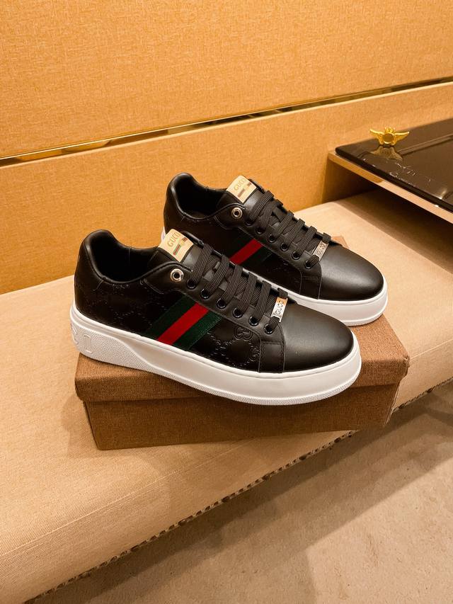 Factory Batch Gucci Men's Shoes High-End Brand Official Website 1:1 Latest Maste