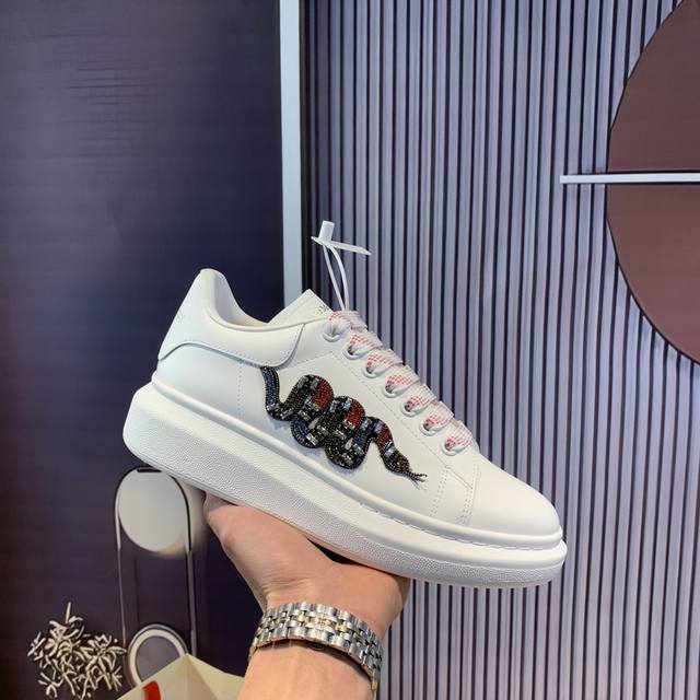Actual Price: Snake-Patterned Professional Alexander Mcqueen Factory. Top-Tier V