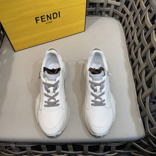 Fend*Flow Men's Casual Sports Shoes | Elastic Band And Side Zipper | Wavy Sole W