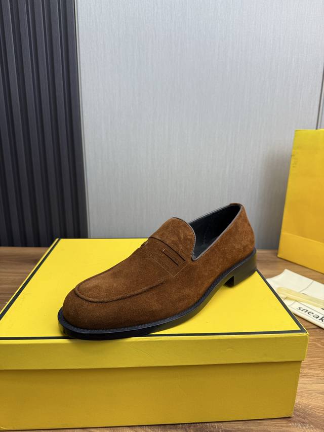 Factory Price Fendi.Men's Business Casual Leather Shoes - Imported Satin Calfski