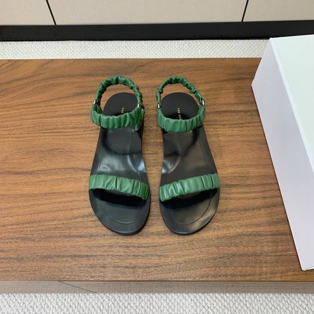 The Row New Sandals. Minimalist And Versatile. Sheepskin Upper, Original Outsole