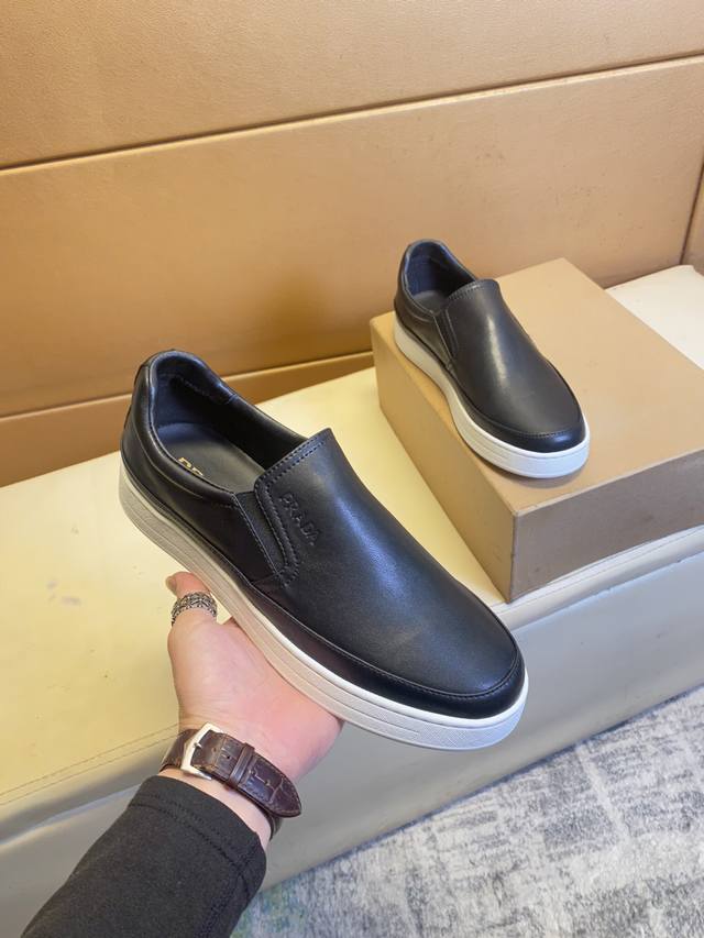 Prada ~ Top-Tier Men's Shoes, Released With The Hk Flagship Store.Sole: Original