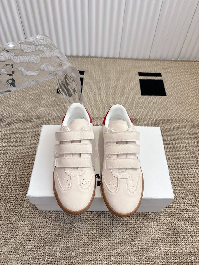 Factory Price Women's Shoes Sports Original Isabel Marant Magic Strap White Snea