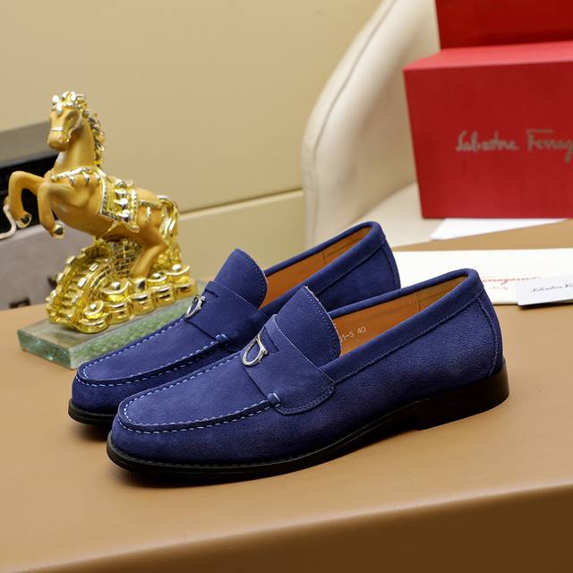 Factory Price Ferragamo New Men's Casual Slip-On Shoes Official Version 1:1 Mold