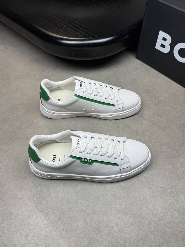 Boss - High-End Quality Casual Sports Sneakers. - Upper: Napa Calf Leather, Shoe