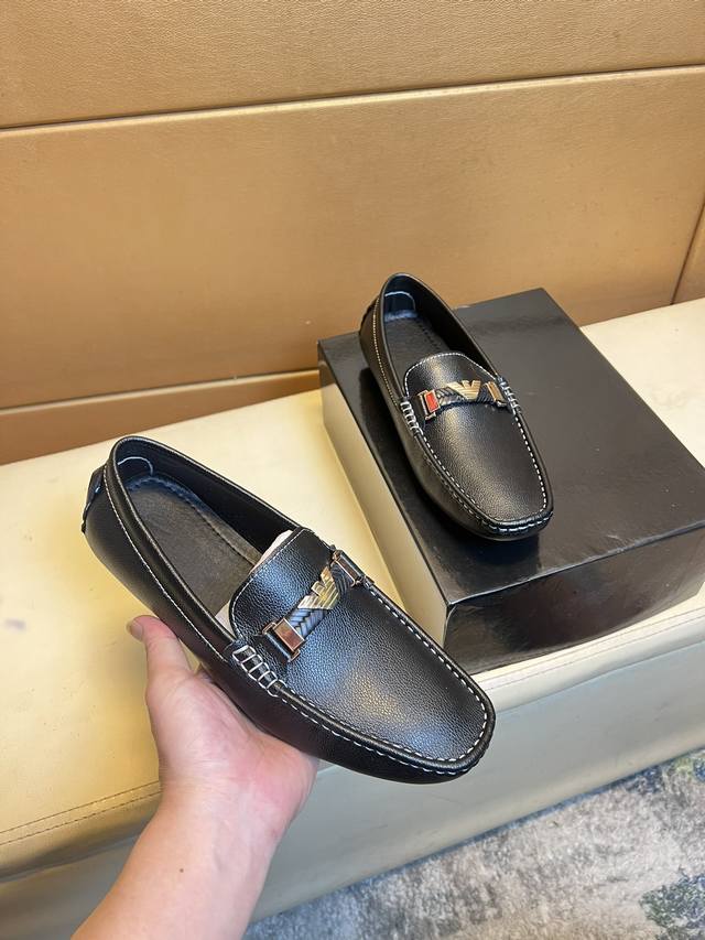 Armani Hong Kong Original Quality Bean-Shaped Shoes. Exquisite Craftsmanship, Hi