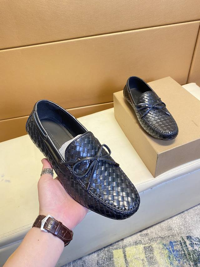 Bv~ Cowhide Leather, Original Quality, Top-Tier Bean-Shaped Shoes. Driving Shoes
