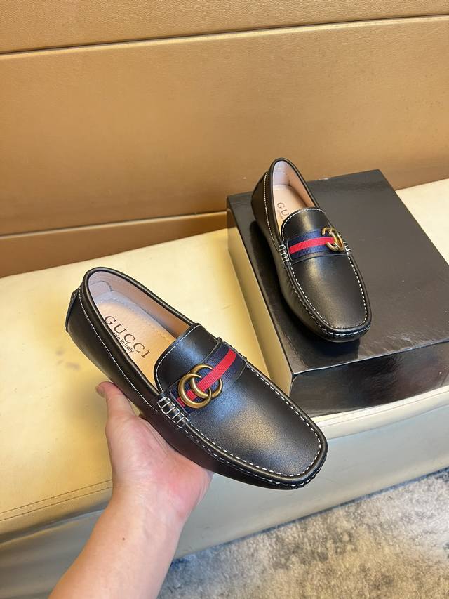 Gucci Hong Kong Original Single-Quality Bean-Shaped Shoes. Exquisite Craftsmansh