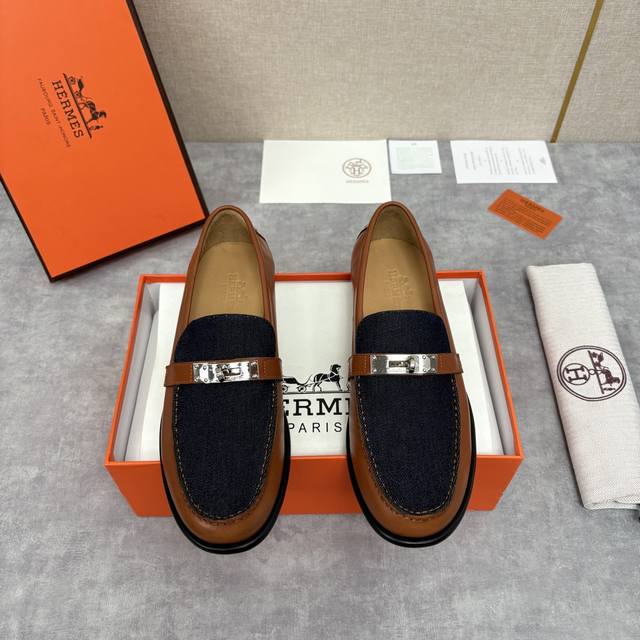 Herm S Herme* New Arrival Destin Denim Loafer Official Price Rmb 4, New Men's Ca