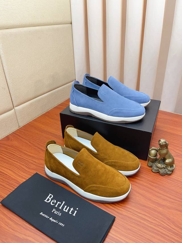 Actual Price: Berlut* Bruiti New Arrival Shadow Leather Sneakers Made From Two-T