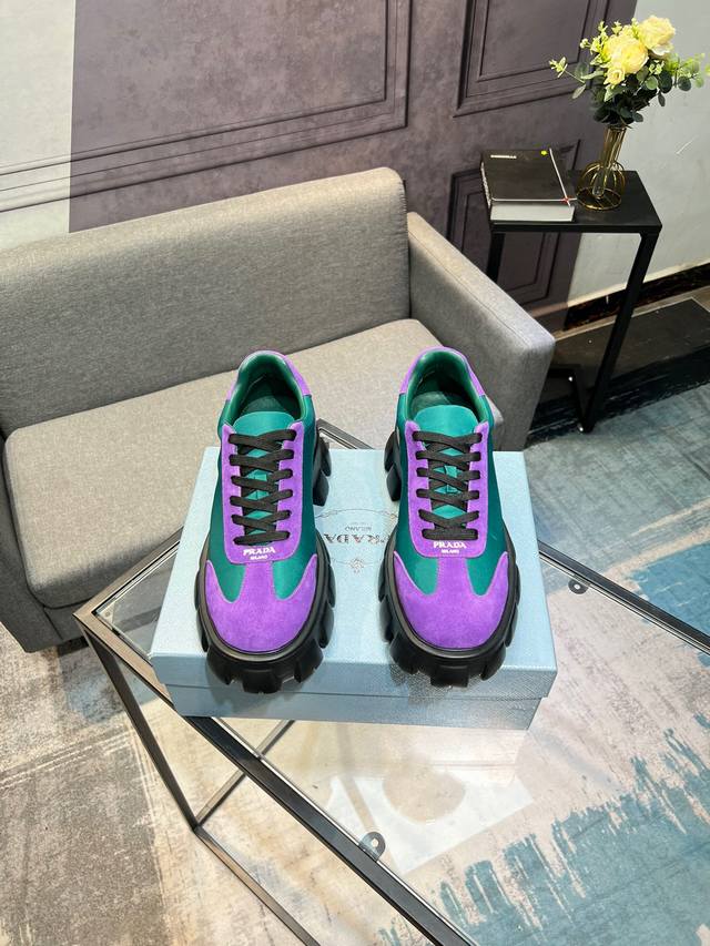 Prada 2025 Ss Spring/Summer Runway Collection Thick-Soled Platform Casual Sneake