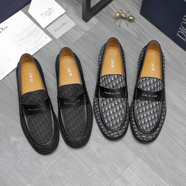 Product Brand: Dior ] Business Formal Slip-On Leather Shoes Standard Sizes: 39-4