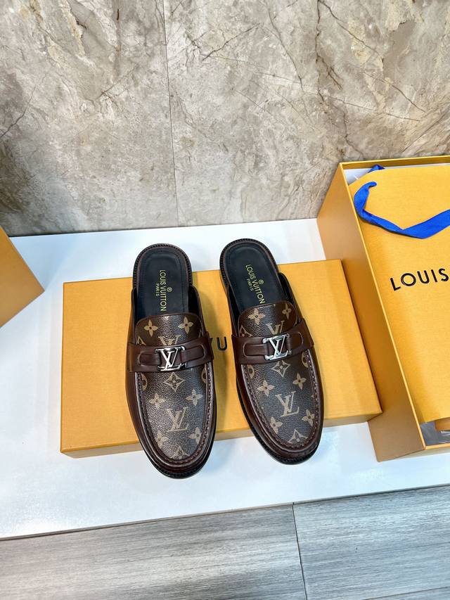 Premium Men's Half-Slip-On Shoes, Upper Made From Imported High-Density Fabric,
