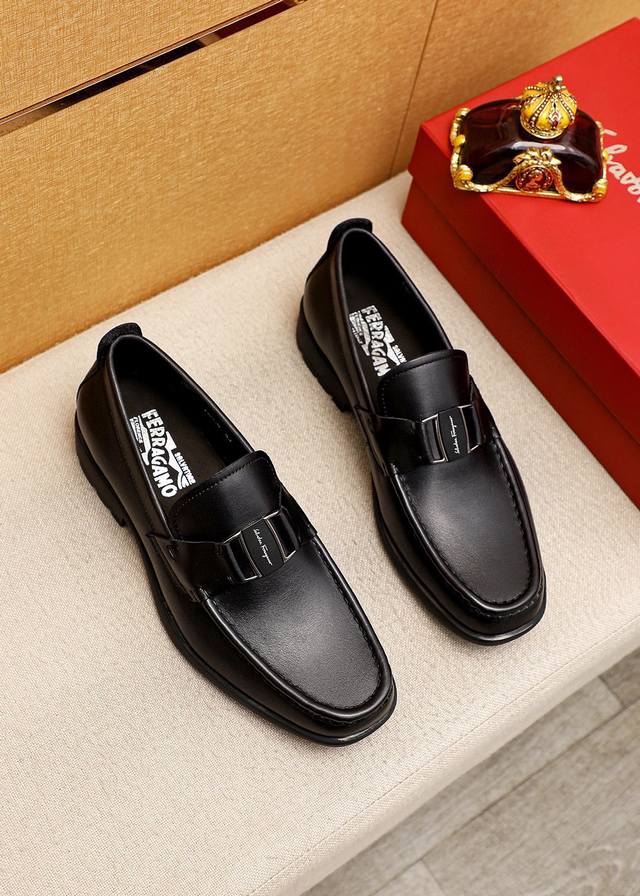 Product Brand: Ferragamo Casual Leather Shoes Standard Sizes: 38-44 45.46 Custom