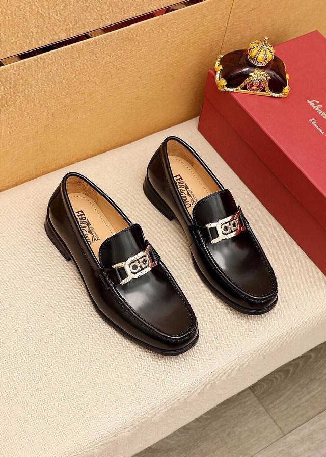Product Brand: Ferragamo Ferragamo Casual Leather Shoes Standard Sizes: 38-44, C