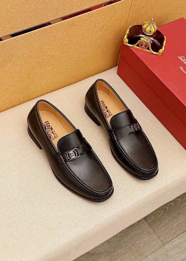 Product Brand: Ferragamo Casual Leather Shoes Standard Sizes: 38-44, Custom Size