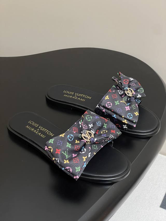 25Ss Spring/Summer New Arrival Louis Vuiteeon Lv X Tm Lily Flat Sandals With Lar