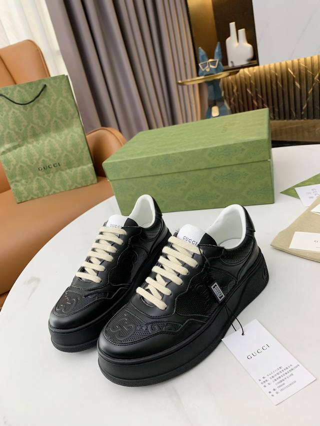 G's Latest Hit Thick-Soled White Sneakers Blend Sports And Casual Design, Combin